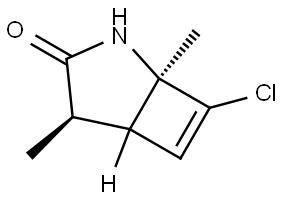 (1R,4R)-7-CHLORO-1,4-DIMETHYL-2-AZABICYCLO[3.2.0]HEPT-6-EN-3-ONE Struktur