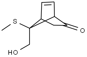 7-(HYDROXYMETHYL)-7-(METHYLSULFANYL)BICYCLO[2.2.1]HEPT-5-EN-2-ONE Struktur