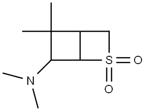 N,N,5,5-TETRAMETHYL-2-THIABICYCLO[2.2.0]HEXAN-6-AMINE 2,2-DIOXIDE Struktur