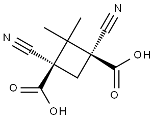 1,3-DICYANO-2,2-DIMETHYL-CYCLOBUTANE-1,3-DICARBOXYLIC ACID Struktur