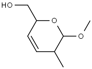 (6-METHOXY-5-METHYL-5,6-DIHYDRO-2H-PYRAN-2-YL)METHANOL Struktur