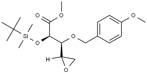 METHYL 4,5-ANHYDRO-2-O-[TERT-BUTYL(DIMETHYL)SILYL]-3-O-(4-METHOXYBENZYL)-L-THREO-PENTONATE Struktur