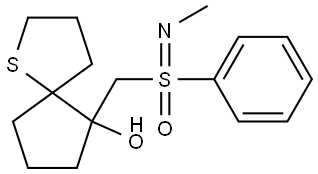 6-{[METHYL(PHENYL)SULFONIMIDOYL]METHYL}-1-THIASPIRO[4.4]NONAN-6-OL Struktur