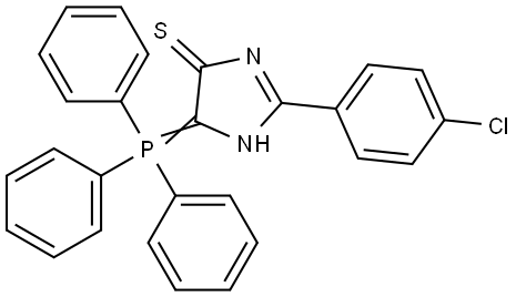 2-(4-CL-PHENYL)-5-(TRIPHENYLPHOSPHORANYLIDENE)-3,5-DIHYDRO-4H-IMIDAZOLE-4-THIONE Struktur