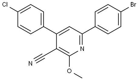 6-(4-BROMOPHENYL)-4-(4-CHLOROPHENYL)-2-METHOXYNICOTINONITRILE Struktur