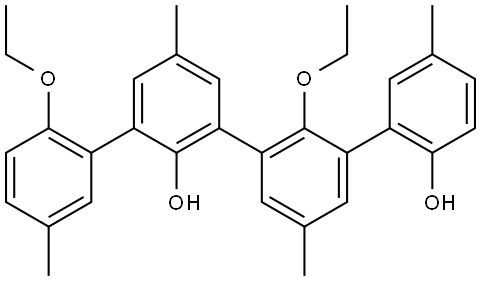 2',2'''-DIETHOXY-TETRAMETHYL-(1,1',3',1'',3'',1''')QUATERPHENYL-2,2''-DIOL Struktur