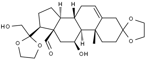 Pregn-5-en-18-al, 11β,21-dihydroxy-3,20-dioxo-, cyclic 3,20-bis(ethylene acetal) (6CI)