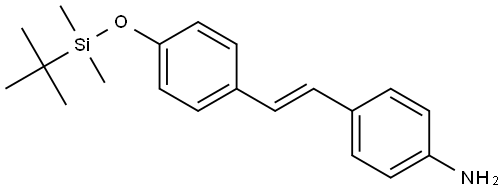 (E)-4-(4-((tert-butyldimethylsilyl)oxy)styryl)aniline Struktur