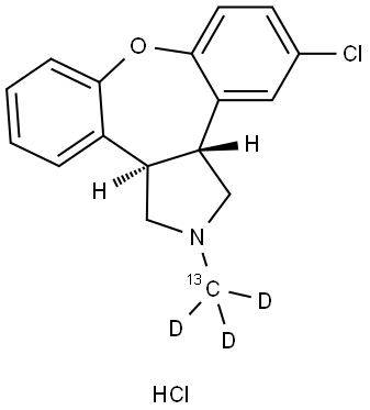 Asenapine-13C-D3 hydrochloride Struktur