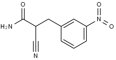 2-cyano-3-(3-nitrophenyl)propanamide Struktur