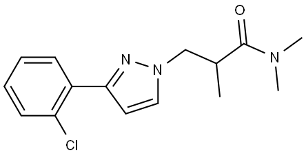 3-[3-(2-chlorophenyl)-1H-pyrazol-1-yl]-N,N,2-trimethylpropanamide Struktur