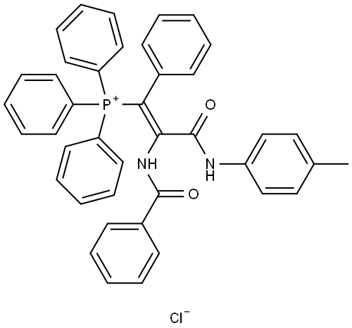 [(1Z)-2-(BENZOYLAMINO)-3-OXO-1-PHENYL-3-(4-TOLUIDINO)-1-PROPENYL](TRIPHENYL)PHOSPHONIUM CHLORIDE Struktur