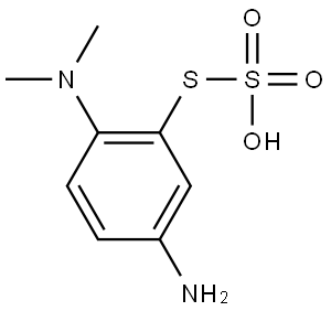 Thiosulfuric acid (H2S2O3), S-[5-amino-2-(dimethylamino)phenyl] ester Struktur