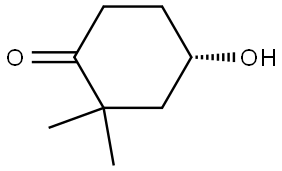 (S)-4-hydroxy-2,2-dimethylcyclohexan-1-one Structure