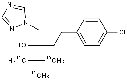 Tebuconazole-(trimethyl-13C3) Struktur