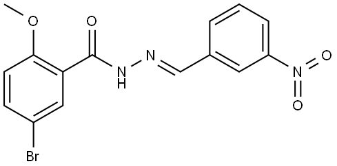 5-BROMO-2-METHOXY-N'-(3-NITROBENZYLIDENE)BENZOHYDRAZIDE Struktur