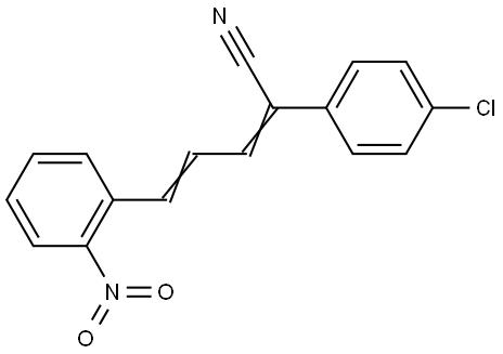 2-(4-CHLOROPHENYL)-5-(2-NITROPHENYL)-2,4-PENTADIENENITRILE Struktur