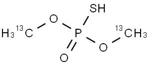 O,O-Dimethyl thiophosphate-13C2, sodium salt in methanol Struktur