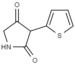 3-thiophen-2-yl-pyrrolidine-2,4-dione Struktur