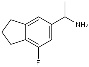 1-(7-fluoro-2,3-dihydro-1H-inden-5-yl)ethan-1-amine Struktur