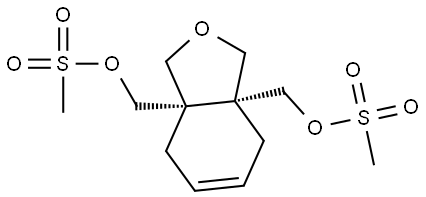 ((3AR,7AS)-7A-[[(METHYLSULFONYL)OXY]METHYL]-1,4,7,7A-TETRAHYDRO-2-BENZOFURAN-3A(3H)-YL)METHYL METHANESULFONATE Struktur