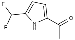 1-(5-(difluoromethyl)-1H-pyrrol-2-yl)ethan-1-one Struktur