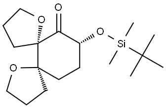 (5R,6S,12R)-12-{[TERT-BUTYL(DIMETHYL)SILYL]OXY}-1,7-DIOXADISPIRO[4.0.4.4]TETRADECAN-11-ONE Struktur