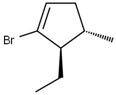 (4S,5R)-1-BROMO-5-ETHYL-4-METHYL-1-CYCLOPENTENE Struktur