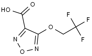 1,2,5-Oxadiazole-3-carboxylic acid, 4-(2,2,2-trifluoroethoxy)- Struktur