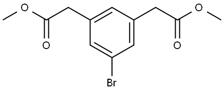 Dimethyl 2,2' -(5-bromo-1,3-phenylene)diacetate Struktur