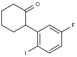 2-(5-fluoro-2-iodophenyl)cyclohexan-1-one Struktur