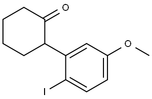 2-(2-iodo-5-methoxyphenyl)cyclohexan-1-one Struktur