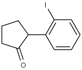 2-(2-iodophenyl)cyclopentan-1-one Struktur