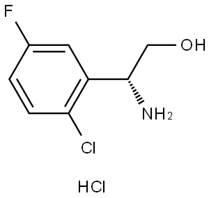 Benzeneethanol, β-amino-2-chloro-5-fluoro-, hydrochloride (1:1), (βR)- Struktur