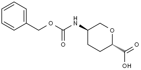 L-erythro-Hexonic acid, 2,6-anhydro-3,4,5-trideoxy-5-[[(phenylmethoxy)carbonyl]amino]- Struktur