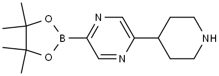 5-(Piperidin-4-yl)pyrazine-2-boronic acid pinacol ester Struktur