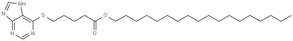 OCTADECYL 5-(9H-PURIN-6-YLTHIO)PENTANOATE Struktur