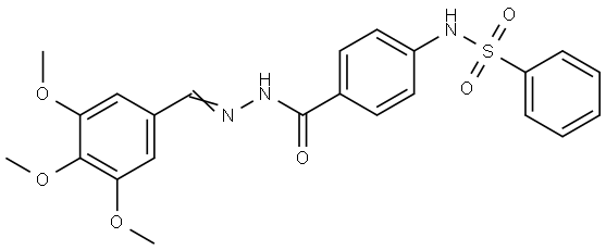 N-(4-((2-(3,4,5-TRIMETHOXYBENZYLIDENE)HYDRAZINO)CARBONYL)PH)BENZENESULFONAMIDE Struktur