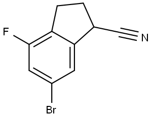 6-Bromo-4-fluoro-2,3-dihydro-1H-indene-1-carbonitrile Struktur