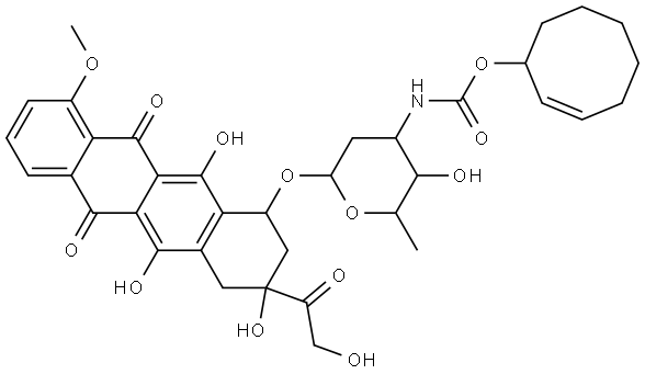 (E)-cyclooctene doxorubicin conjugate / axial Struktur