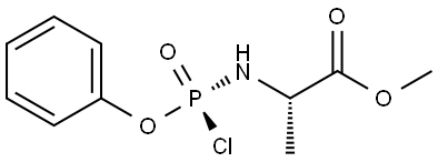 methyl ((R)-chloro(phenoxy)phosphoryl)-L-alaninate Struktur