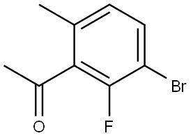 1-(3-bromo-2-fluoro-6-methylphenyl)ethanone Struktur