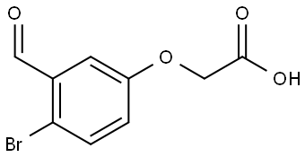 2-(4-bromo-3-formylphenoxy)acetic acid Struktur