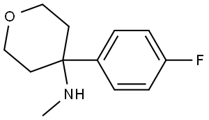 4-(4-Fluorophenyl)tetrahydro-N-methyl-2H-pyran-4-amine Struktur