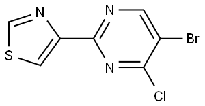 4-(5-bromo-4-chloropyrimidin-2-yl)thiazole Struktur