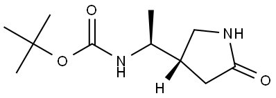 Carbamic acid, [1-(5-oxo-3-pyrrolidinyl)ethyl]-, 1,1-dimethylethyl ester, [S-(R*,R*)]- Struktur