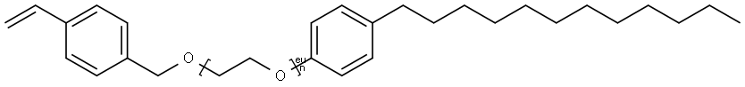 α-(4-dodecylphenyl)-ω-[(4-ethenylphenyl)methoxy]- poly(oxy-1,2-ethanediyl) Struktur