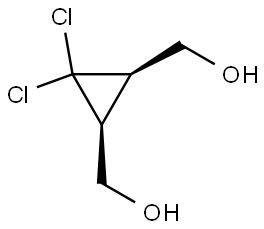 CIS-3,3-DICHLORO-1,2-CYCLOPROPANEDIMETHANOL Struktur