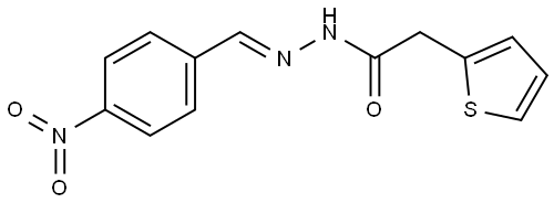 N'-(4-NITROBENZYLIDENE)-2-(2-THIENYL)ACETOHYDRAZIDE Struktur