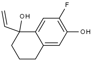 1-Ethenyl-7-fluoro-1,2,3,4-tetrahydro-1,6-naphthalenediol Struktur